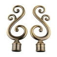 thumbnail image 1 of Dalazy Paire de Embouts de Tringle à Rideaux Diamètre Intérieur 22mm 1_Bronze, 1 of 9