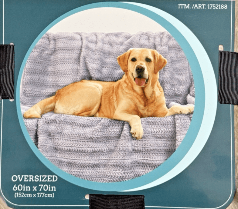 Brentwoof Oversized Waterproof Pet Blanket and Furniture Protector, 60x70, Reversible Plush Throw, Taupe