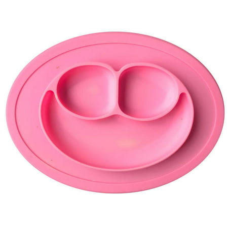 Baby FOOD GRADE Silicone Divided Plate Bowl Tableware Children Kids Baby Plate Food