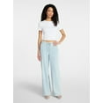 thumbnail image 4 of No Boundaries Mini Waistband Wide Leg Pants, 31'' Inseam, Women's Sizes XXS-XXL, 4 of 5