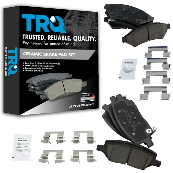 TRQ Ceramic Disc Brake Pads Front & Rear for Chevy Buick Saturn Pontiac BFA12981