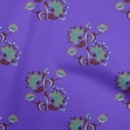 thumbnail image 1 of oneOone Cotton Poplin Purple Fabric Leaves & Clover Quilting Supplies Print Sewing Fabric By The Yard 42 Inch Wide, 1 of 6