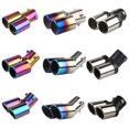 thumbnail image 2 of Car Exhaust Tip Stainless Steel Dual Tailpipe Throats Muffler Exhaust Tip Auto Modification Supplies, 2 of 9