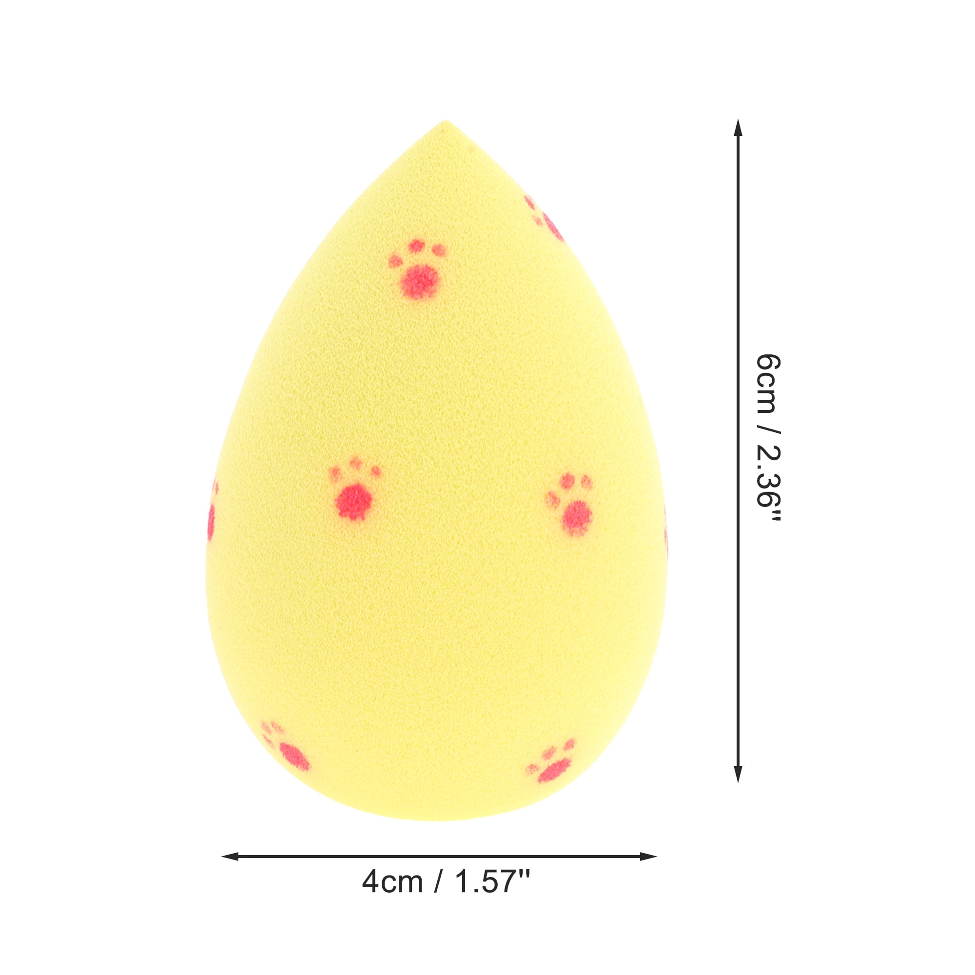 Unique Bargains 1 Pc Cat Paw Face Makeup Sponge Yellow