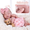thumbnail image 4 of Muñeca Reborn Aori realista, realista, 50 cm, para niña dormida, 4 of 7
