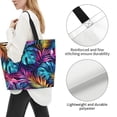 thumbnail image 3 of Disketp Colorful Tropical Leaves Bolsa Tote Estampada para Mujer, Bolso de Hombro y de Mano para Compras y Viajes, 3 of 8