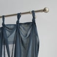thumbnail image 2 of Indigo Ink Mia Blue Solid Knotted Tie Top Sheer Curtain Panel, 70" x 84", 2 of 5
