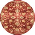 thumbnail image 1 of Ahgly Company Indoor Round Abstract Red Oriental Area Rugs, 4' Round, 1 of 6