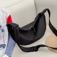 thumbnail image 2 of Bolso de hombro compuesto de lona Transpirable Mujer Dama Ocio diario (Negro), 2 of 9