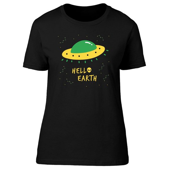 Helllo Earth Funny Ufo Tee Men's -Image by Shutterstock