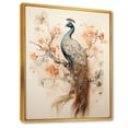 thumbnail image 2 of Designart "Enchanted Flowers With Vintage Fantasy Peacock I" Animals Peacock Floater Framed Canvas Wall Art, 2 of 5
