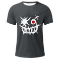 thumbnail image 4 of Homenesgenics Mens Shirts Men Tops T Shirts for Man Summer Fashion Casual Men's Round Neck Printed T-Shirt Top Gray XXL, 4 of 4