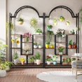thumbnail image 2 of 5-tier Arched Plant Stand Indoor Plant Shelf for Garden Brown, 2 of 5