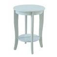 thumbnail image 3 of HomeStock Asian Fusion Round End Table - 17.75"L x 17.75"W x 24"H - Elegant Solid Pine Wood Table with Bottom Shelf for Additional Storage, 3 of 4