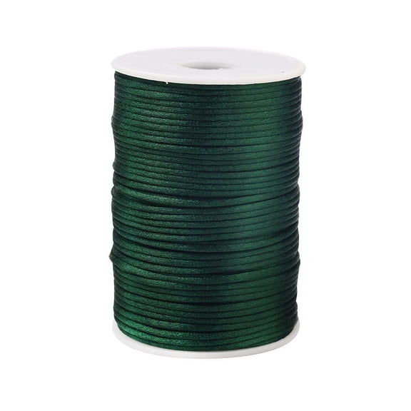 Namzi 109Yards Nylon Beading Cord, 1.5mm Knotting/Jewelry Making/Braided Cord, Thread for Jewelry CraftsDark Green
