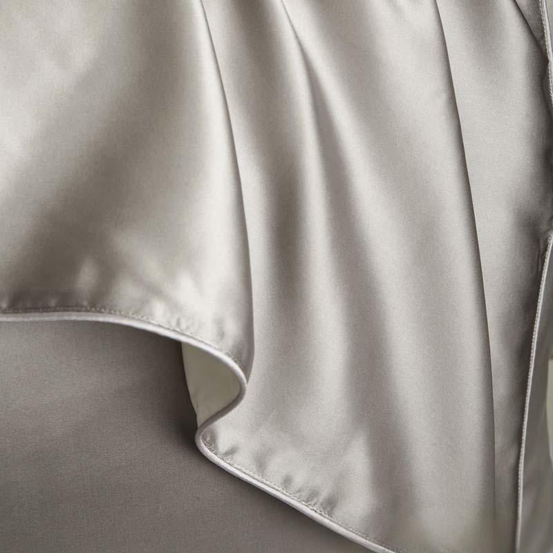 Front side mulberry silk, back side washed silk Pillowcase for Hair and Skin, Both Sides 25 Momme + Silk Pillow Case , Soft Smooth (48X74cm, Champagne Gold)