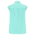 thumbnail image 4 of Camisas de Manga Larga para las Mujeres de Ajuste Suelto de las Mujeres de Algodón de Lino Blusa Casual Cuello en V, Poliéster, 4 of 9