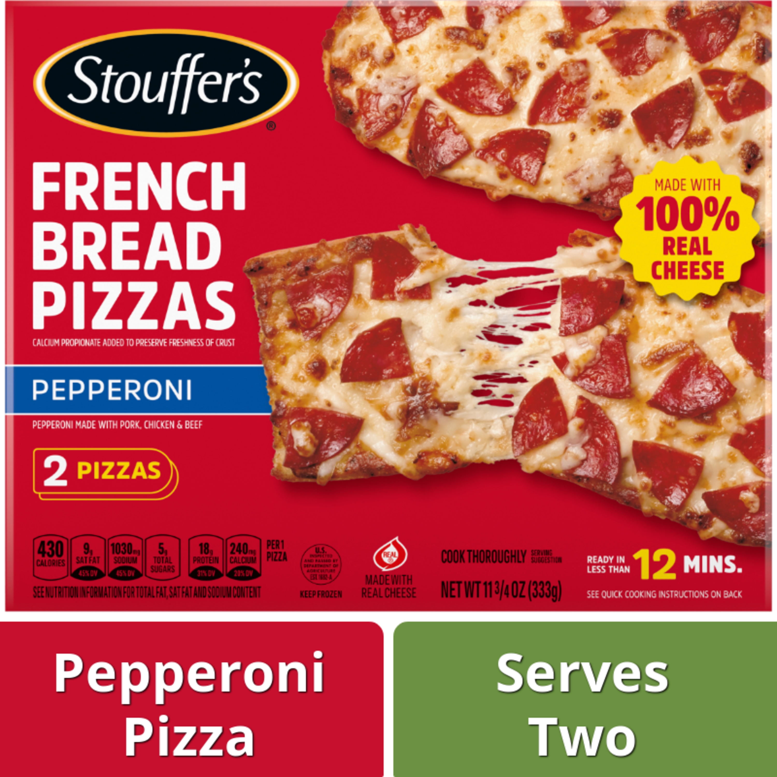 Stouffer's Pepperoni French Bread Pizza, 11.75 oz (Frozen Pizza