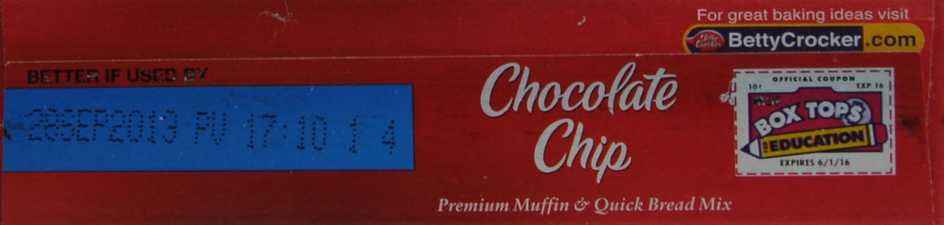 Betty Crocker Chocolate Chip Premium Muffin & Quick Bread Mix, 16.4 oz