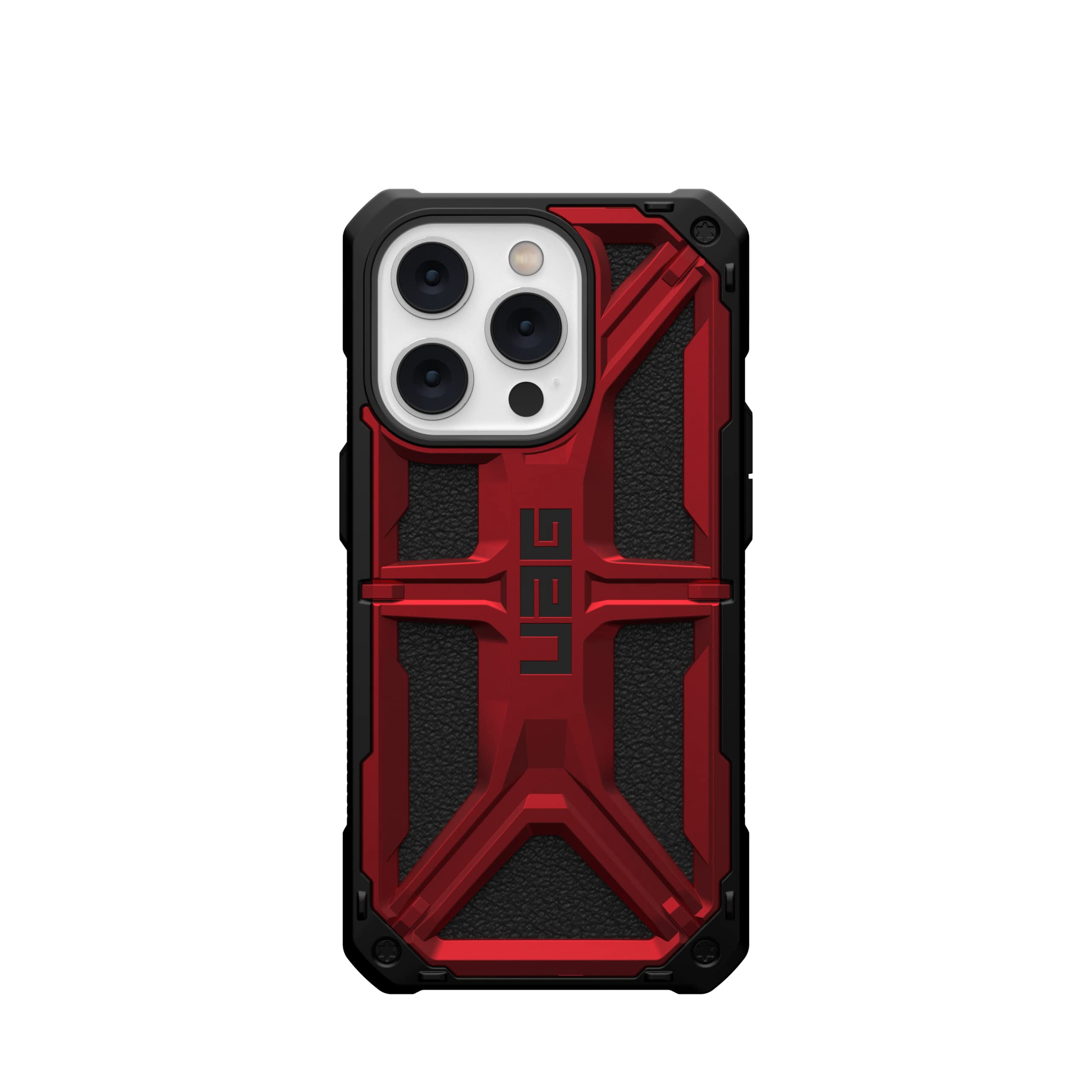 UAG iPhone 14 Pro Case Red Crimson 6.1" Monarch Rugged Premium Protective Cover Lightweight Slim Shockproof Dropproof Compatible with Wireless Charging by URBAN ARMOR GEAR
