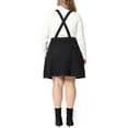 thumbnail image 3 of Agnes Orinda Women's Plus Size Adjustable Strap Jeans Suspender Cross Back Mini Denim A-Line Skirts, 3 of 5