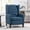 Blue + Polyester, variant on Black 27.16''Manual Wing Chair Recliner with Comfortable Padded Back and Armrests,Classic Upholstered Reclining Armchair for Living Room,Bedroom,or Reading Nook,Cozy,Durable,Great for Relaxation