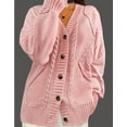thumbnail image 4 of Cogild Cardigans for Women’s Oversized Knitted Button Up Cardigans with Cable Knitted Button Closure Soft and Sweater for Womens Fall and Winter Cardigans, 4 of 6