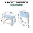 thumbnail image 2 of Uxcell Taburete Plegable de 9" para Adultos Capacidad de 275 lbs Taburete Antideslizante con Mango Taburetes Colapsables Azules, 2 of 7