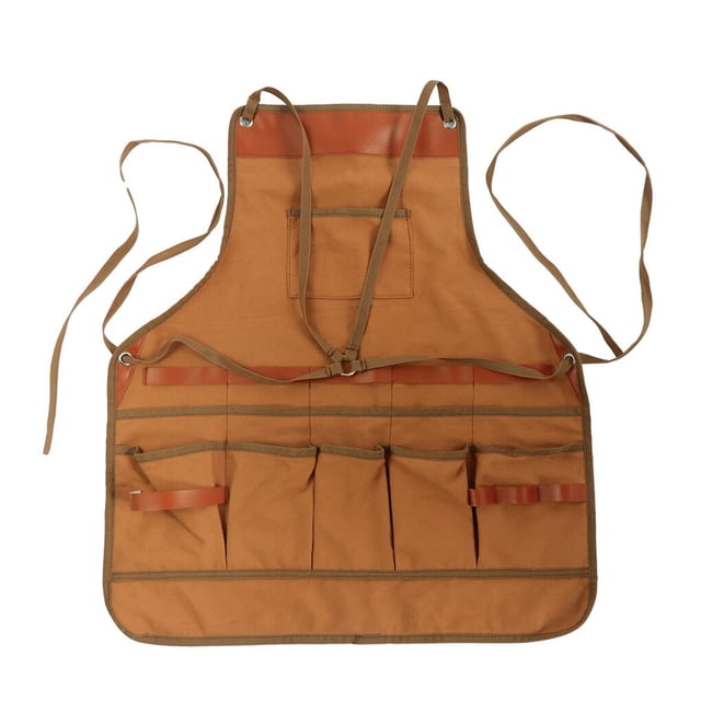 Wosthever Delantal de trabajo con múltiples bolsillos impermeable para cocina, Picnic, barbacoa, babero de trabajo, tamaño libre, pintura Kits de desorden para acampar