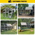thumbnail image 6 of Aivituvin 110'' Extra Large Catio Outdoor Cat Enclosure, Walk-in Wooden Cat Cage with Bridges, Platforms, Rest Rooms, Roof Cover, 6 of 12
