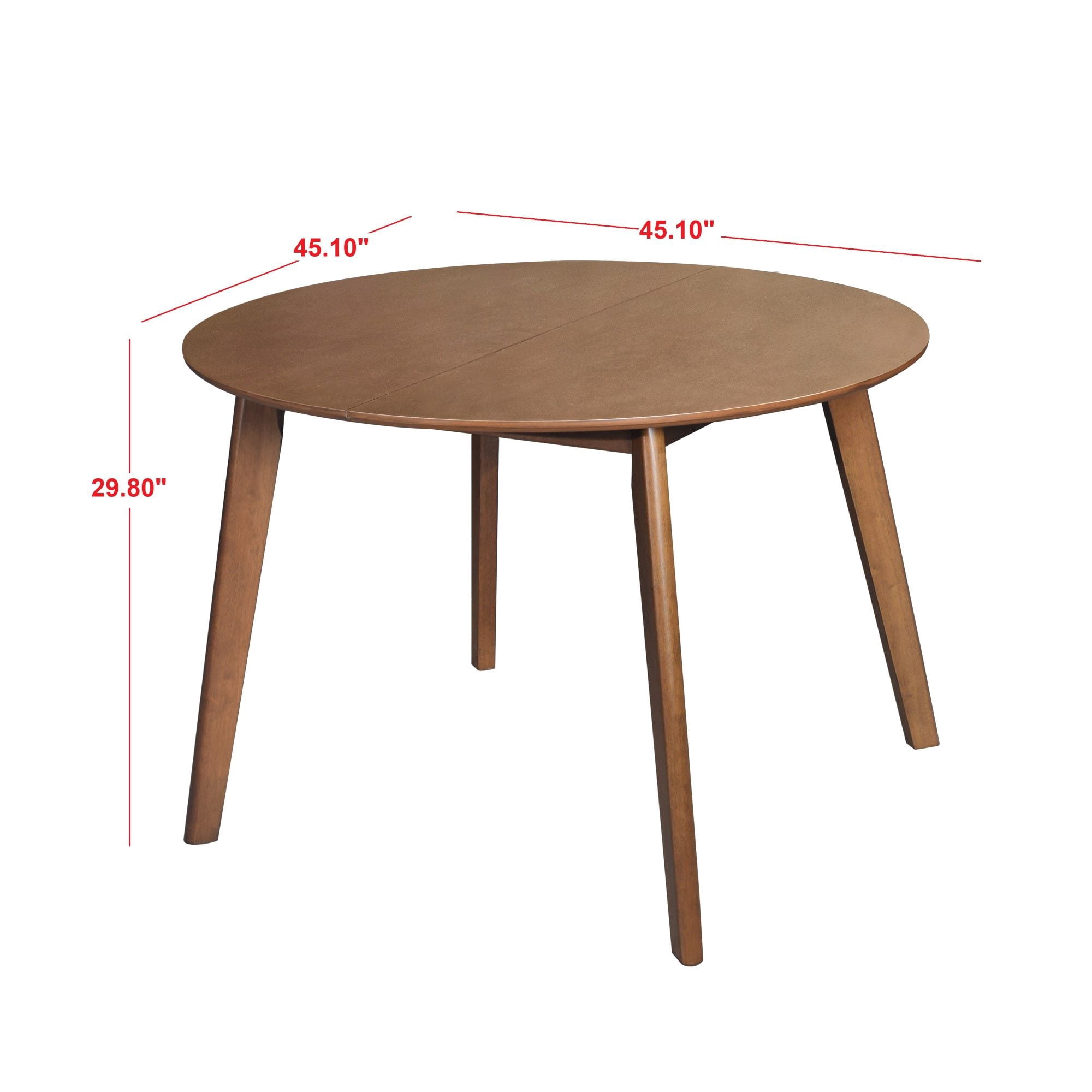 Home Design Gaffney Dining Table, Brown, Round top with middle division, Natural woodgrain, Sturdy legs, Modern style, Space-saving, Durable, Elegant design
