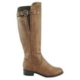 thumbnail image 2 of Encina-S Camel Tan Soda Women Buckled Flat Riding Boots Side Zipper Knee High Elastic Calf 8, 2 of 4
