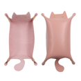 thumbnail image 1 of Cuero Pu Con Forma De Gato, Bandeja De Almacenamiento Plegable, Caja Contenedora De Joyas Para Llaves Para Uso En El Hogar Y La Oficina Eigraketly HA044171-03, 1 of 6