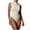 White, variant on jsaierl Women's Bodysuit Short Sleeve Sexy Basics Versatile Solid Color Fashion Tight Fitting Cutout Jumpsuit