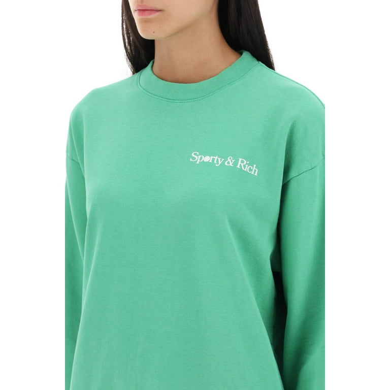 New sporty & Rich popular racquet club green crewneck pullover sweatshirt XS unisex