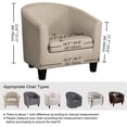 thumbnail image 4 of Housse de Fauteuil Club Ensemble de Pièces Housses de Fauteuil Tub avec Housse de Coussin Housses de Fauteuil en Velours Extensible Housses de Fauteuil Tonneau Rond Doux pour Salon Bar Comptoir Club (Velours), 4 of 8