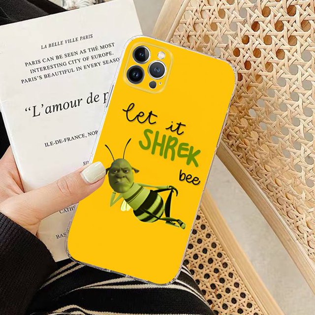 Funda de silicona suave con dibujos animados para teléfono móvil, carcasa de película divertida Shrek para iphone 14, 13, 12, 11 Pro, Mini, XS MAX, 8, 7, 6 Plus, X, XS, XR Fivean unisex
