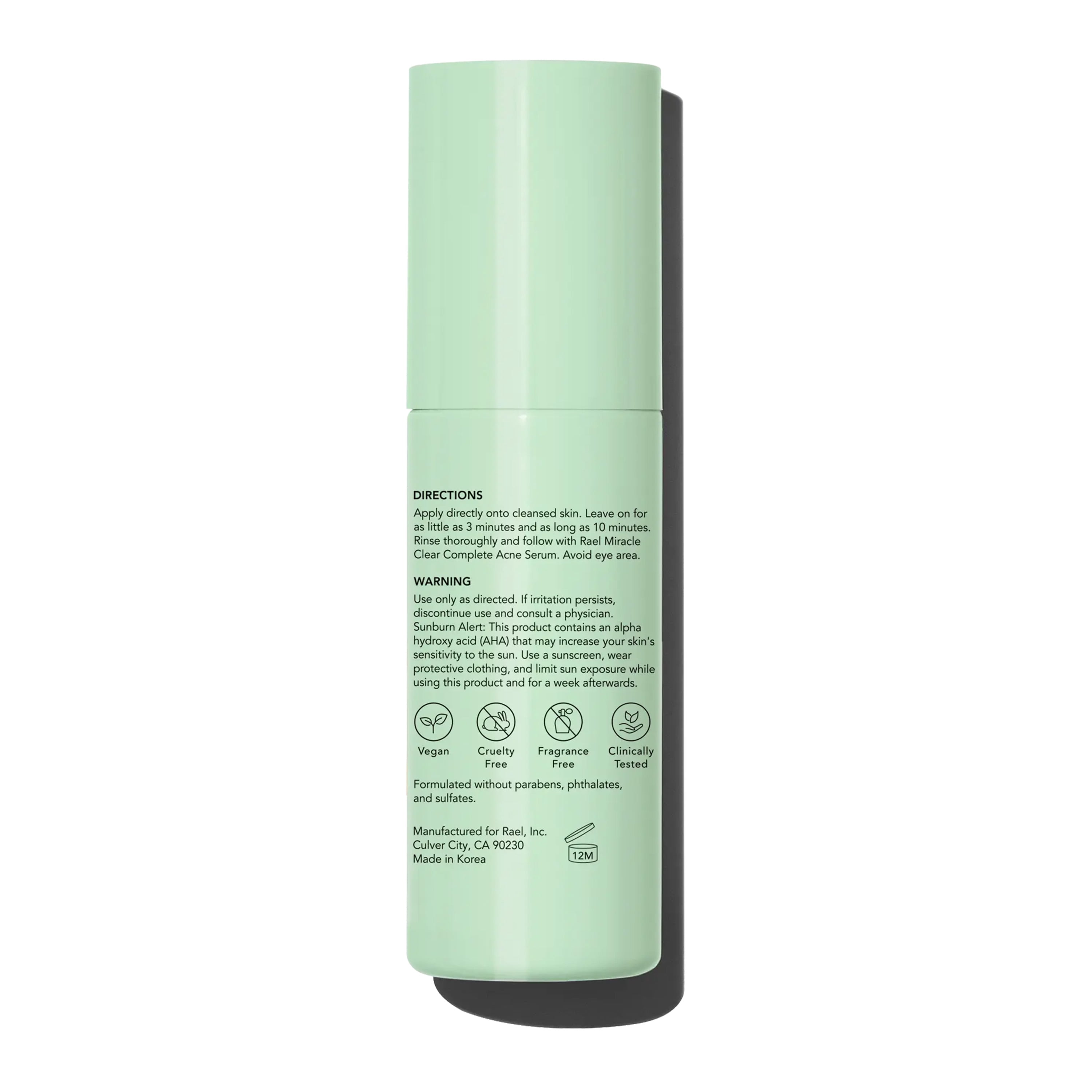 Rael Miracle Clear Brightening Triple Acid Face Exfoliant Gel-Serum, 1.7 fl oz