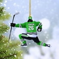 thumbnail image 4 of HomeDesign Personalized Hockey Christmas Ornament, Hockey Skates Helmet and Stick, Hockey Player Ornament, Hockey Ornaments, Gift for Hockey Lovers Hockey Ornament Christmas Decor (H1) (Yellow), 4 of 10