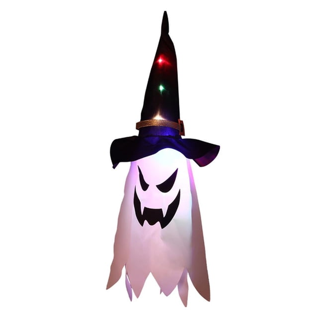 Lámpara de sombrero de fantasma de mago brillante con luz intermitente LED para decoración de Halloween (de color) Tmvgtek Para estrenar