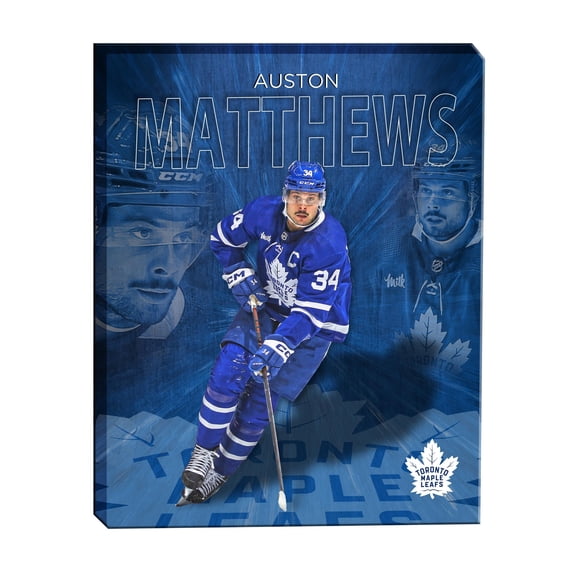 Auston Matthews 16x20 Canvas Collage Maple Leafs-V