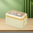 thumbnail image 4 of Kids Cream Style Lunch Box with Rice Artifact Separated Leakproof (Yellow), 4 of 6