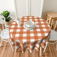 thumbnail image 6 of Fall Tablecloth Round 60 Inch Burnt Orange Buffalo Plaid Table Cloth,Stain Resistance Polyester Thanksgiving Day Harvest Table Covers for Kitchen Dining,Small Tablecloth for Party Picnic, 6 of 6