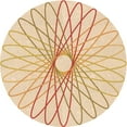 thumbnail image 1 of Ahgly Company Indoor Round Patterned Carrot Orange Area Rugs, 3' Round, 1 of 6
