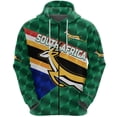 thumbnail image 3 of Sudadera con capucha con estampado 3D de la bandera de Sudáfrica para hombre, chaqueta informal de manga larga con cremallera, sudadera deportiva para hombres y mujeres, jerséis con capucha, 3 of 5