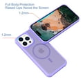 thumbnail image 4 of Designed for Magnetic iPhone 13 Pro Max Case,[Compatible with MagSafe] [Military Grade Drop Protection] Slim Hybrid Rubber Translucent Matte Shockproof Anti-Fingerprint Phone Case,Purple, 4 of 6