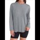 thumbnail image 1 of Camisetas de Larga Extragrandes para Mujer 2025, Camisetas Básicas de Cuello Redondo, Tops de Otoño, Ropa Informal de Entrenamiento Y2K Gris Plata S, 1 of 9