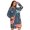 Christmas Folk Reindeer, variant on Women Oversized Hoodie Dress with Pockets Long Sleeve Sweatshirt Dress, Christmas Folk Reindeer