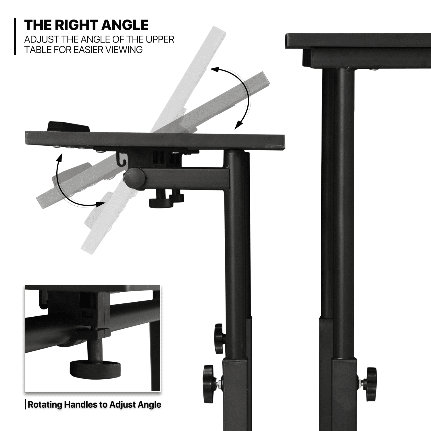 MoNiBloom Mobile Complete Computer Workstation Desk, Rolling Laptop Table with Monitor Shelf & Host Rack for Home Office, Black