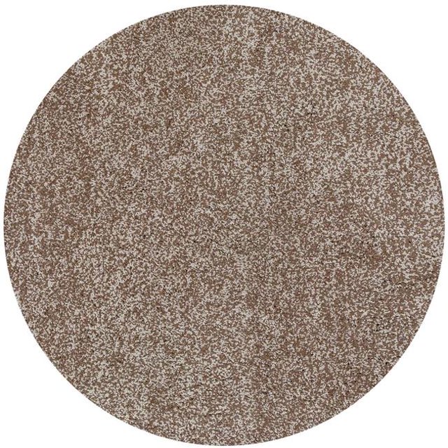 HomeRoots 352619 6 ft. Round Polyester Beige Heather Area Rug